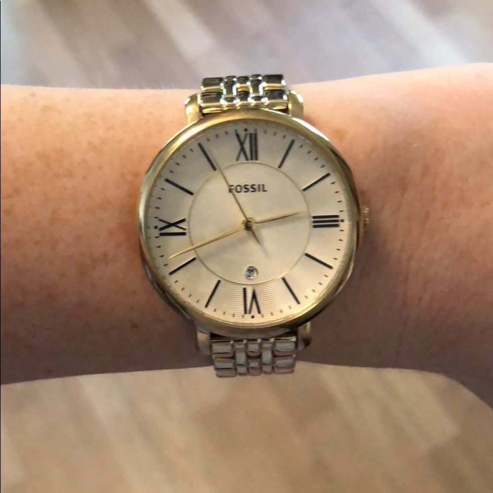 Yellow Gold Fossil Watch